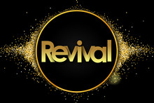 Revival In Golden Circle Stars And Black Background
