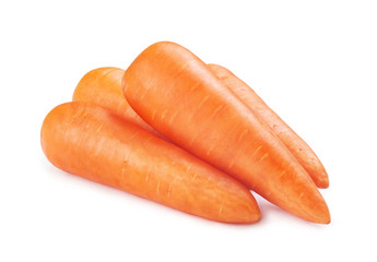 Wall Mural - carrots on a white background