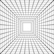 3D perspective mesh tunnel vector perspective square mesh
