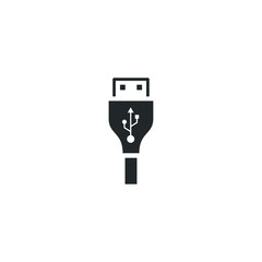 Aufkleber - USB icon template color editable. Flash Drive symbol vector sign isolated on white background illustration for graphic and web design.