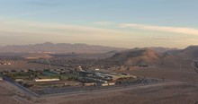 4k Aerial Drone Pan Over Desert Oasis High School , Las Vegas, Nevada