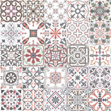 Fototapeta Kuchnia - Big set of tiles in portuguese, spanish, italian style. For wallpaper, backgrounds, decoration for your design, ceramic, page fill and more.