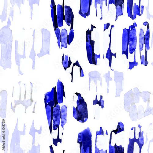 Watercolor creative seamless pattern with abstract elements. Can be used for ...