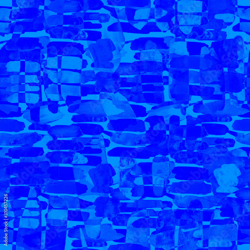 Watercolor creative seamless pattern with abstract elements. Can be used for ...