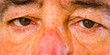 Face detail with an older man's eyes