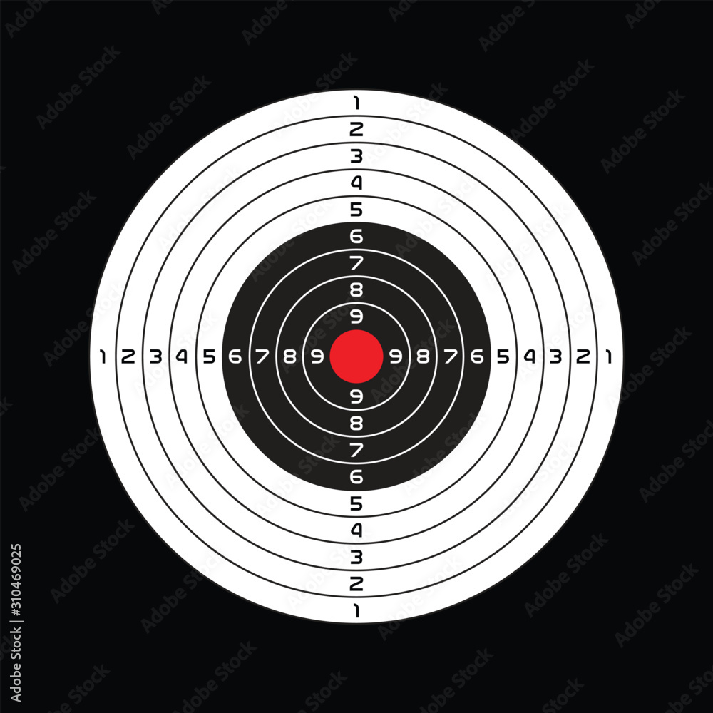Shooting range target design, vector Stock Vector | Adobe Stock