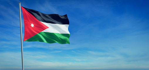 Wall Mural - The National flag of Jordan