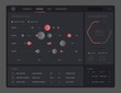 © dimakostrov - Web app Dashboard UI and UX Kit. Elements of infographics on a black background. Use in presentation templates, mobile app and corporate report.