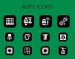 Modern Simple Set of rope Vector filled Icons