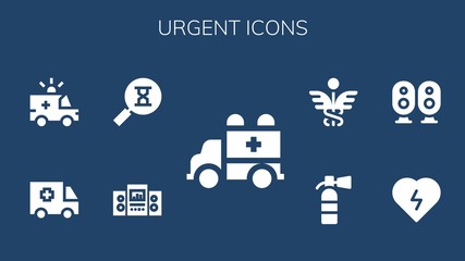 Wall Mural - urgent icon set