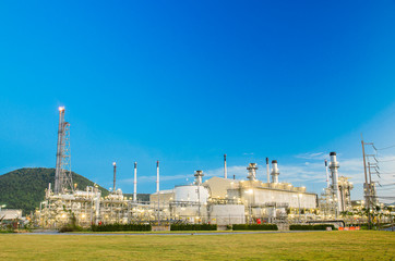 petrochemical plant with oil refinery industry and gas industry