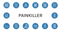 Set Of Painkiller Icons