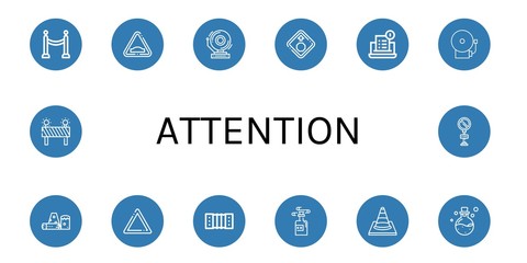 Canvas Print - Set of attention icons