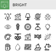 Wall Mural - Set of bright icons