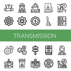 Poster - transmission simple icons set