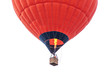 Orange hot air balloon, isolated on whie background