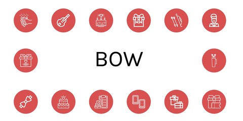 Canvas Print - bow icon set