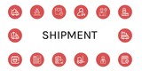 Fototapeta  - Set of shipment icons