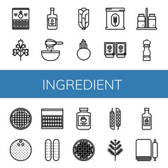 Canvas Print - ingredient simple icons set