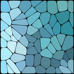 Wall Mural - Abstract blue mosaic pattern. Abstract background consisting of elements of different shapes arranged in a mosaic style. Vector illustration.