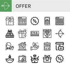 Canvas Print - Set of offer icons