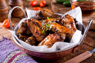 maple glazed chicken wings