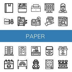 Poster - paper simple icons set