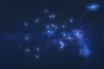 Wall Mural - sagittarius constellation stars in outer space. zodiac sign aquarius constellation stars. elements o