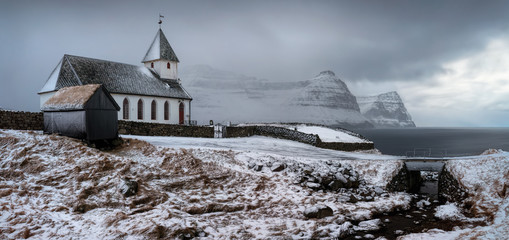 Wall Mural - vidareidi white church