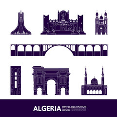 Fototapete - Algeria travel destination grand vector illustration. 
