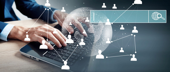 Search for information about the concept of the Internet