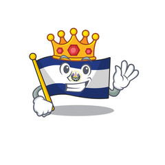 Canvas Print - Flag el salvador Scroll A stylized of King on cartoon character design