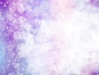 Illustration of a Valentines Day Card. Pastel clouds and sky with heart and bokeh . Cute bright candy background. Concept for montage yours product or presentation for girl .Princess style. Love theme