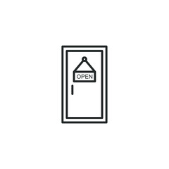 Aufkleber - Door icon template color editable. Door symbol vector sign isolated on white background illustration for graphic and web design.