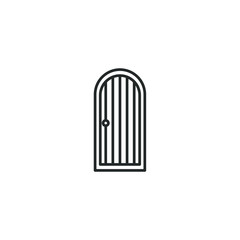 Aufkleber - Door icon template color editable. Door symbol vector sign isolated on white background illustration for graphic and web design.