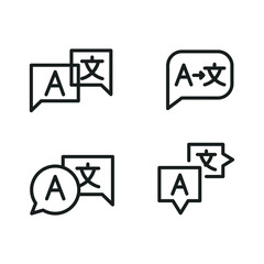 Poster - translate icon template color editable. translate symbol vector sign isolated on white background illustration for graphic and web design.
