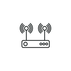 Poster - Router icon template color editable. Router symbol vector sign isolated on white background illustration for graphic and web design.