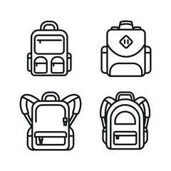 Poster - Backpack icon template color editable. school bag symbol vector sign isolated on white background illustration for graphic and web design.