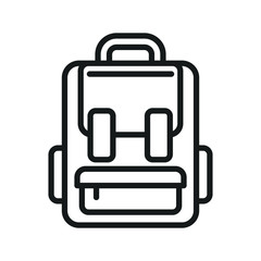 Poster - Backpack icon template color editable. school bag symbol vector sign isolated on white background illustration for graphic and web design.