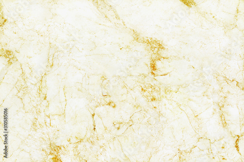 Gold white marble texture background with high resolution, top view of natural tiles stone floor in seamless glitter pattern Poster Mural XXL