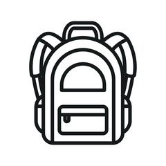 Poster - Backpack icon template color editable. school bag symbol vector sign isolated on white background illustration for graphic and web design.