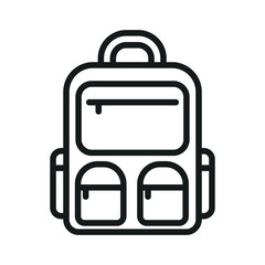 Poster - Backpack icon template color editable. school bag symbol vector sign isolated on white background illustration for graphic and web design.