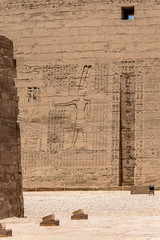 Wall Mural - Temple Medinet Habu Egypt Luxor of Ramesses III is an important New Kingdom period structure in the West Bank of Luxor