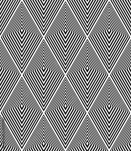 Seamless geometric diamonds pattern. Lines texture.