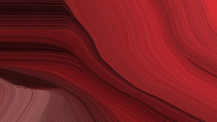 Poster - simple colorful contemporary waves design with saddle brown, dark pink and very dark red color