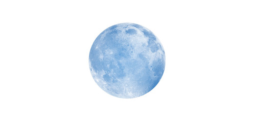 Aufkleber - Full Blue Moon - white background 