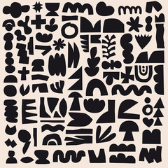 Modern set shape on square background