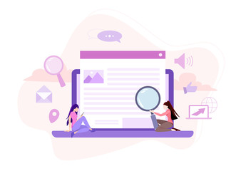 Website development concept. Web page programming and making interface