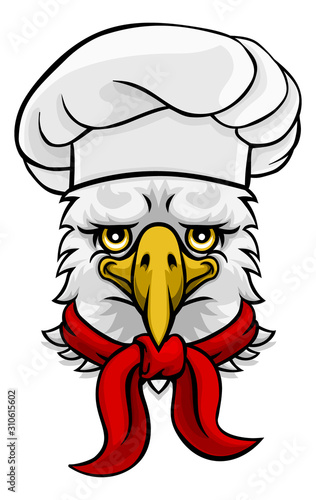 A friendly eagle chef masco...