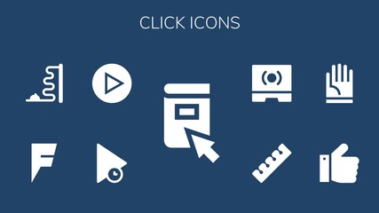 Poster - Modern Simple Set of click Vector filled Icons